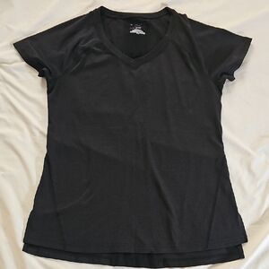 Tek Gear Black V-Neck Short Sleeve Tee